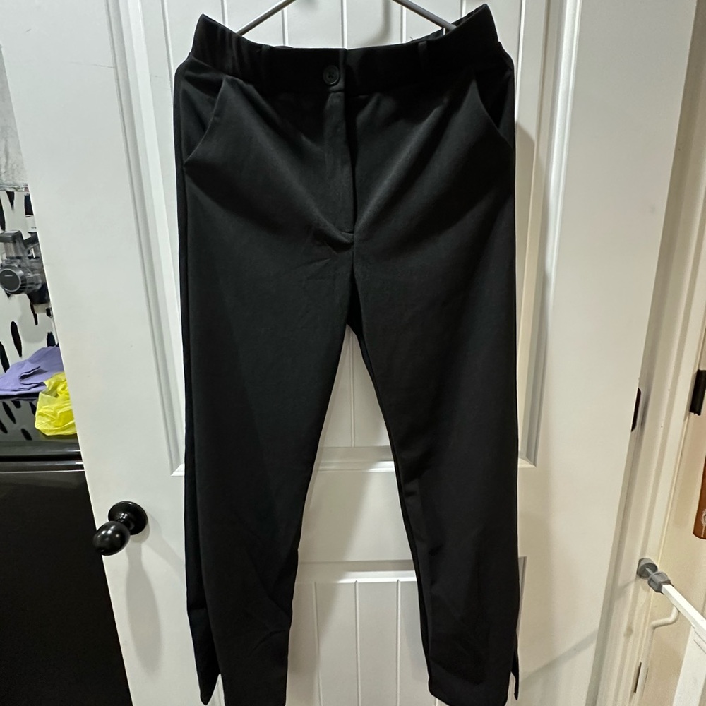 Black stretchy dress pants